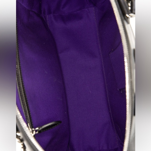 Ralph Lauren black Leather Equestrian Buckle Satchel handbag - Picture 6 of 7